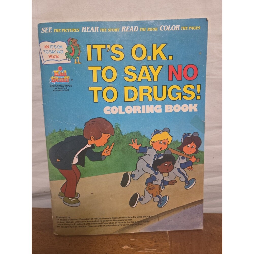 MLB : The Pros Say “It’s O.K. To Say NO To Drugs!” Coloring Book Unused 1986